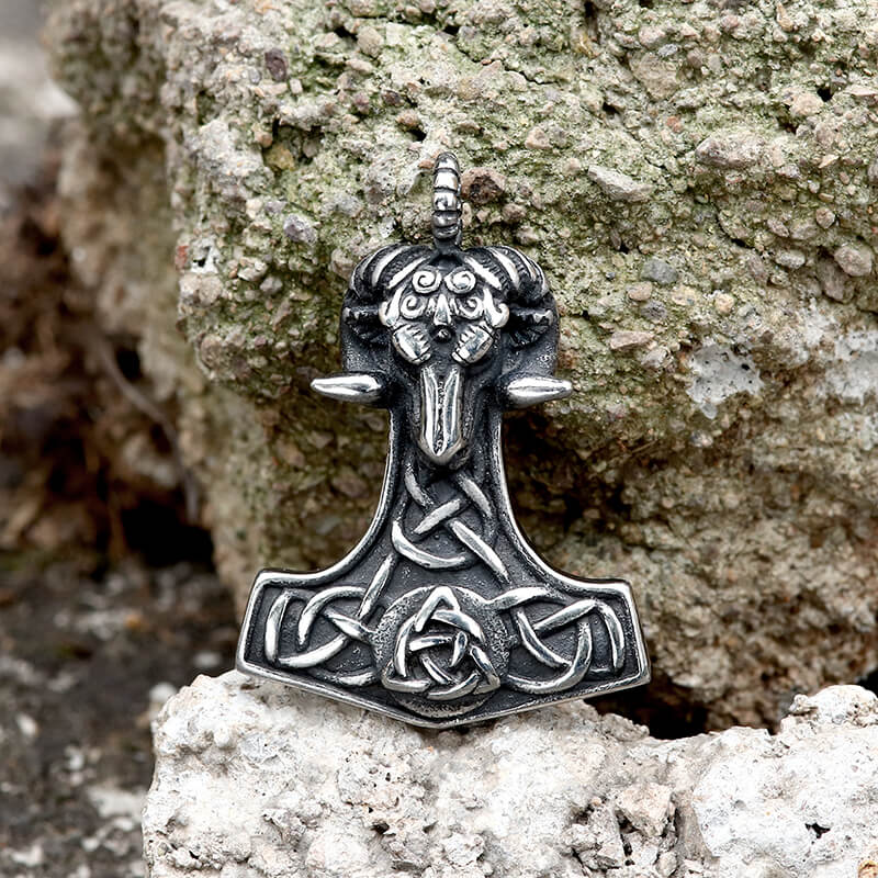 Tanngrisnir goat Stainless Steel Viking Pendant | Gthic.com