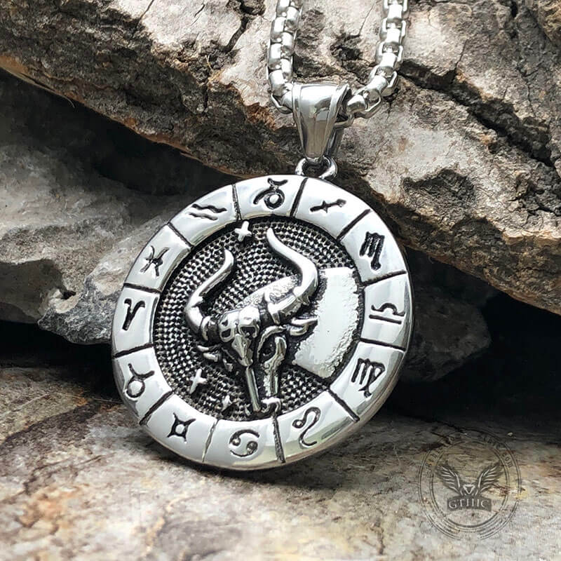 Taurus Stainless Steel Pendant 02 | Gthic.com