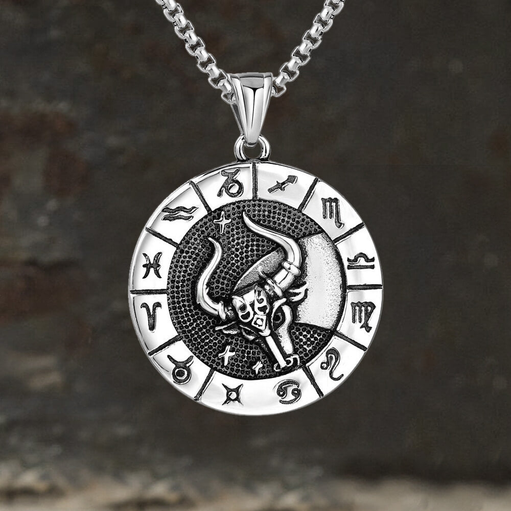 Taurus Stainless Steel Pendant 01 | Gthic.com