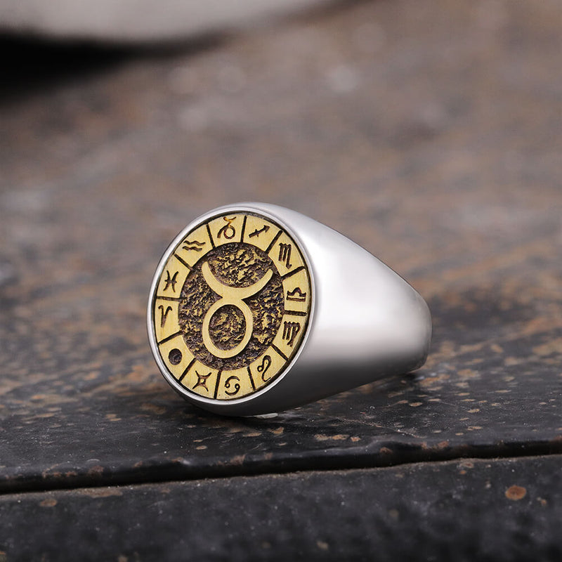 Taurus Stainless Steel Ring 02 | Gthic.com
