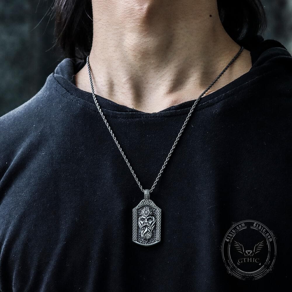 The All-Father Odin Pure Tin Viking Necklace | Gthic.com