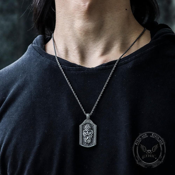 The All-Father Odin Pure Tin Viking Necklace | Gthic.com