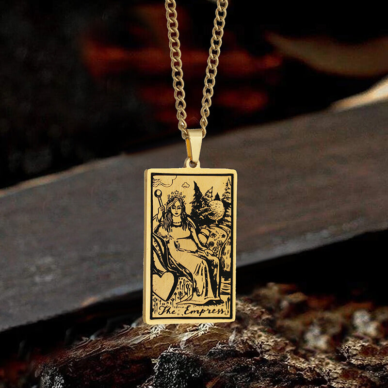 The Empress Tarot Card Stainless Steel Necklace | Gthic.com