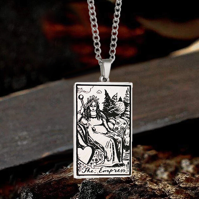 The Empress Tarot Card Stainless Steel Necklace | Gthic.com