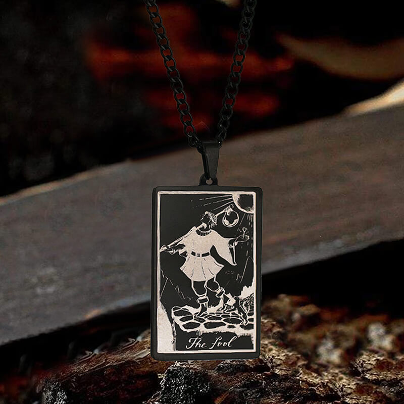 The Fool Tarot Card Stainless Steel Necklace | Gthic.com