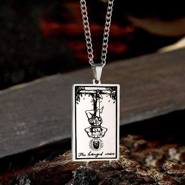 The Hanged Man Major Arcana Tarot Stainless Steel Necklace