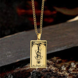 The Hanged Man Major Arcana Tarot Stainless Steel Necklace