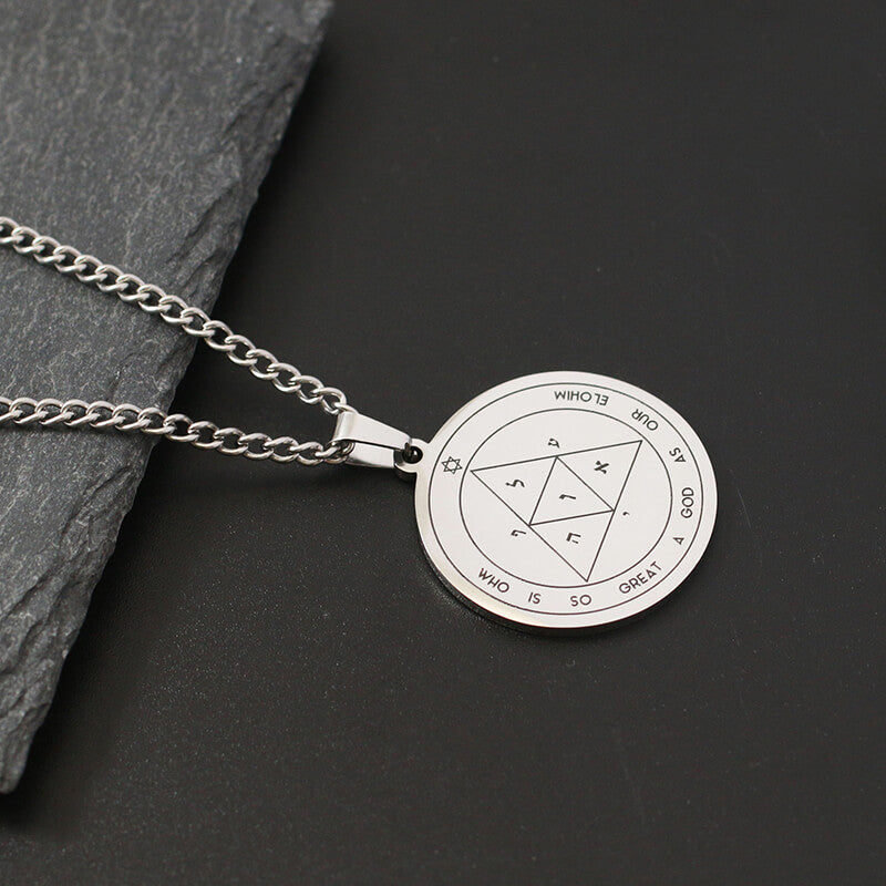 The Key of Solomon Pentacle of Jupiter Stainless Steel Necklace