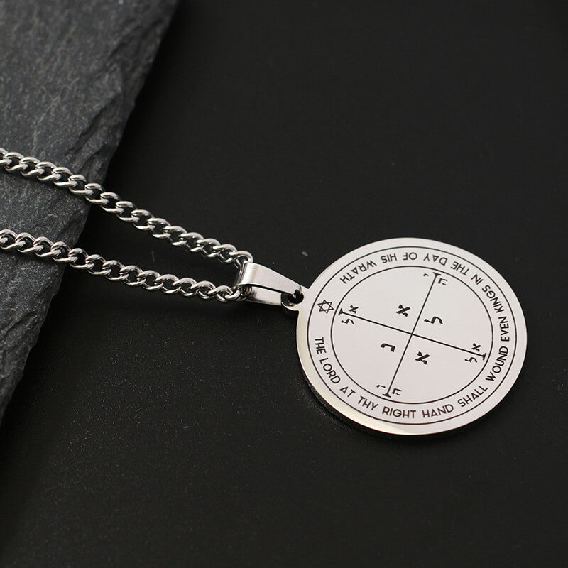 The Key of Solomon Pentacle of Jupiter Stainless Steel Necklace