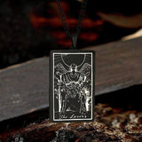 The Lovers Tarot Card Stainless Steel Necklace | Gthic.com