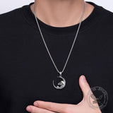 The Skull of Waning Moon Stainless Steel Necklace | Gthic.com