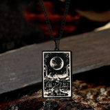 The Moon Major Arcana Tarot Stainless Steel Necklace