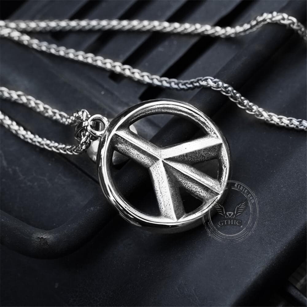 The Peace Symbol Stainless Steel Pendant | Gthic.com