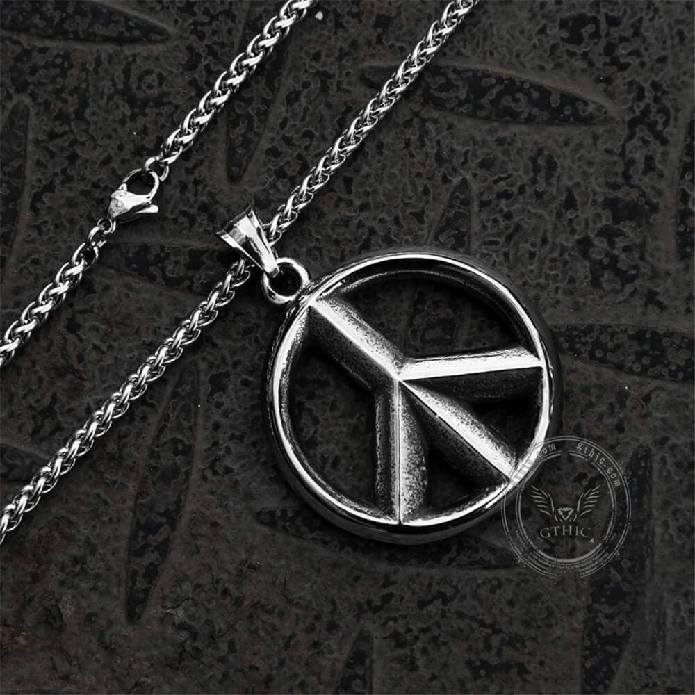 The Peace Symbol Stainless Steel Pendant | Gthic.com