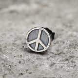 The Peace Symbol Sterling Silver Stud Earrings | Gthic.com