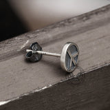 The Peace Symbol Sterling Silver Stud Earrings | Gthic.com