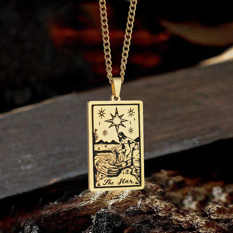 The Star Major Arcana Tarot Stainless Steel Necklace