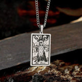 The Tower Major Arcana Tarot Stainless Steel Necklace