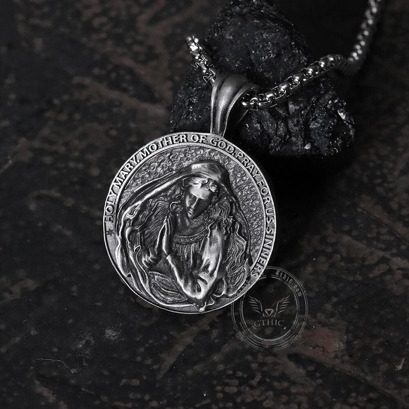 The Virgin in Prayer Pure Tin Necklace | Gthic.com