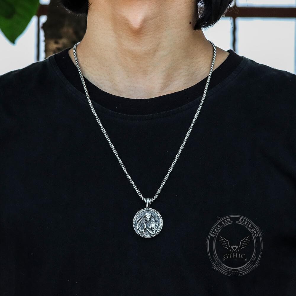 The Virgin in Prayer Pure Tin Necklace | Gthic.com