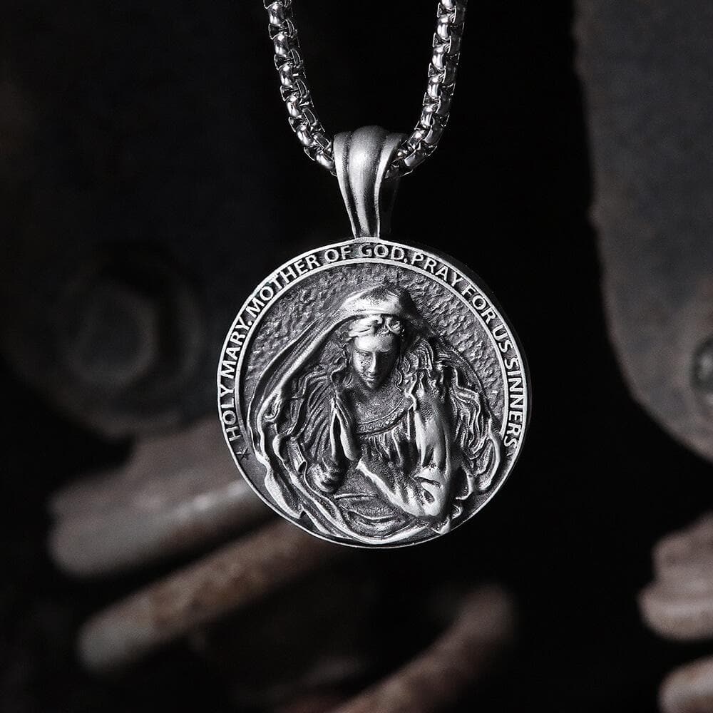 The Virgin in Prayer Pure Tin Necklace | Gthic.com