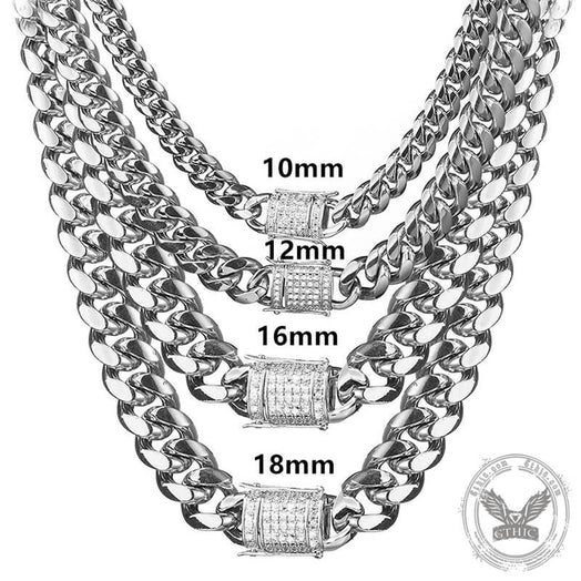 Thick Cuban Link Stainless Steel Chain Necklace | Gthic.com