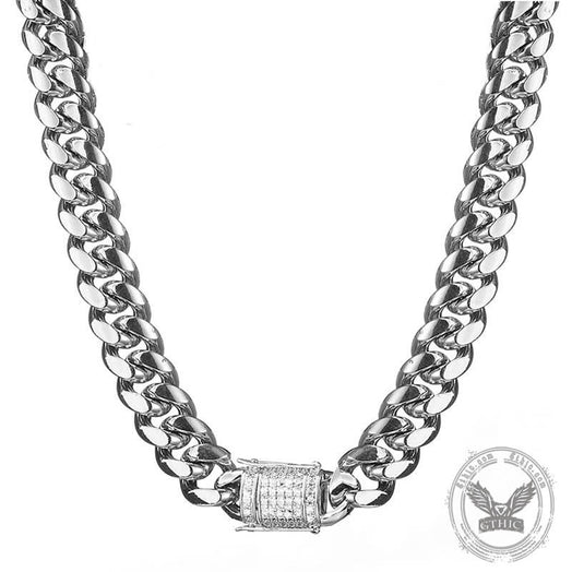 Thick Cuban Link Stainless Steel Chain Necklace | Gthic.com