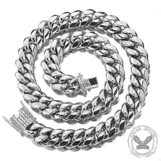 Thick Cuban Link Stainless Steel Chain Necklace | Gthic.com