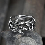 Thistles and Thorns Stainless Steel Ring 01 | Gthic.com