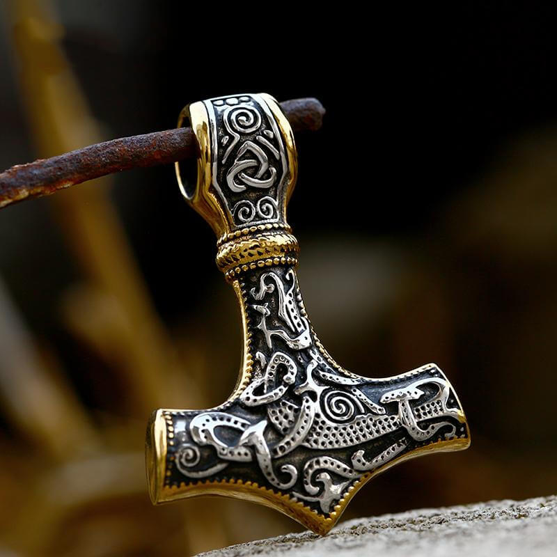 Thor’s Hammer Stainless Steel Pendant | Gthic.com