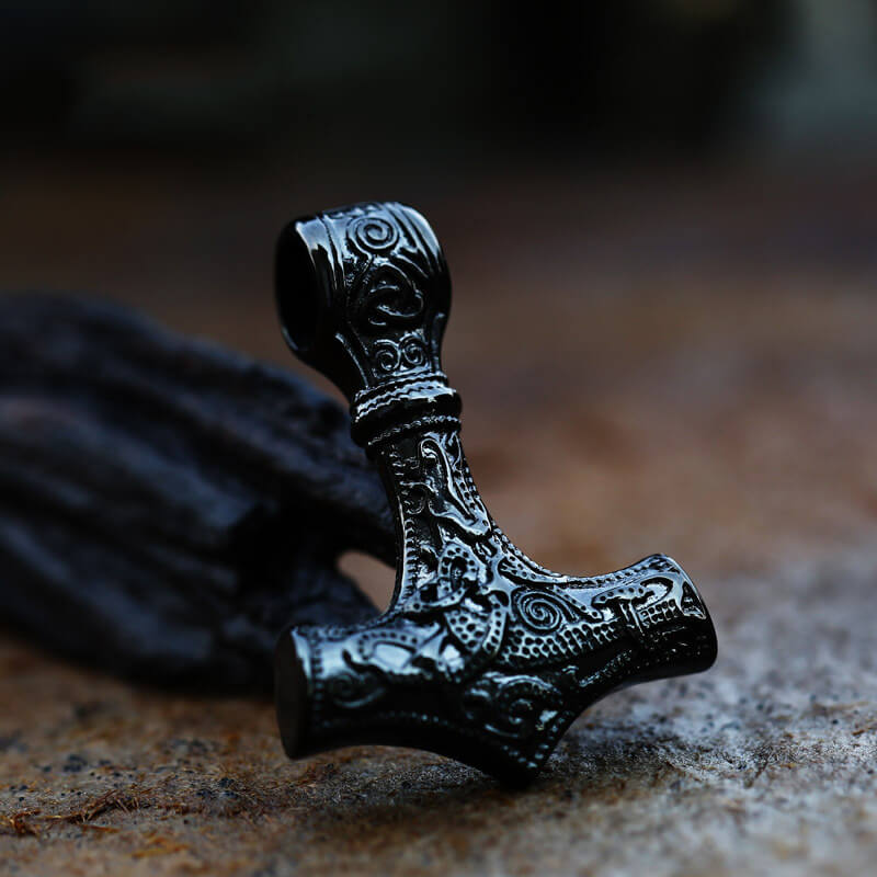 Thor’s Hammer Stainless Steel Pendant | Gthic.com