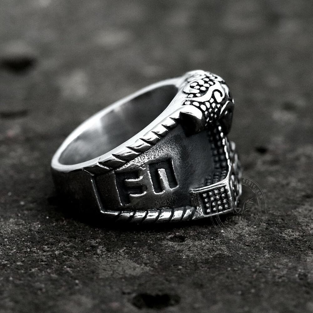 Thor's Hammer Rune Stainless Steel Viking Ring | Gthic.com