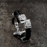 Thor’s Hammer Stainless Steel Viking Bracelet04 | Gthic.com