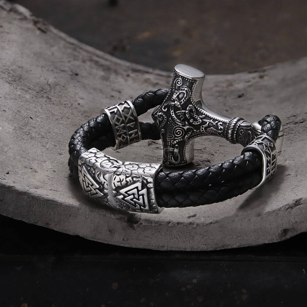 Thor’s Hammer Stainless Steel Viking Bracelet