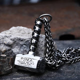 Thor's Hammer Valknut Stainless Steel Viking Necklace | Gthic.com