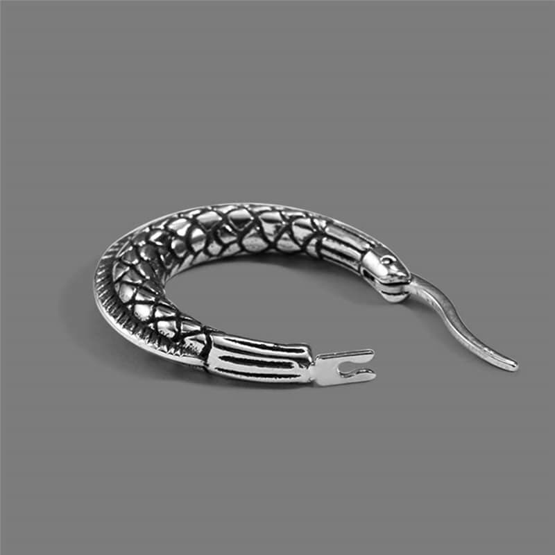 Thorns and Python Stainless Steel Hoop Earrings