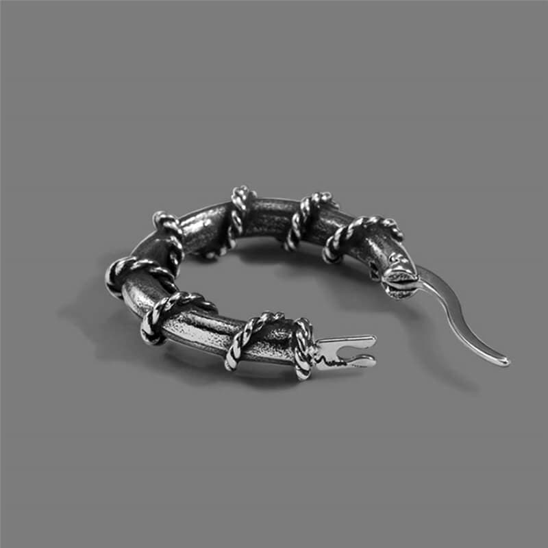 Thorns and Python Stainless Steel Hoop Earrings