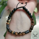 Tiger Eye Morse Code Beads Bracelet | Gthic.com