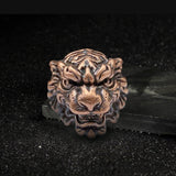 Tiger Head Copper Animal Knife Bead 05 | Gthic.com