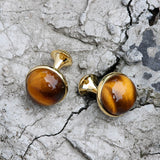 Tiger’s Eye Brass Gemstone Cufflinks | Gthic.com