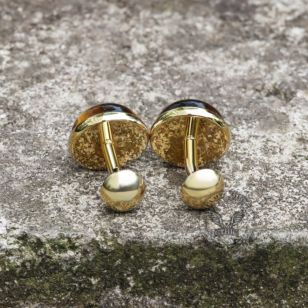 Tiger’s Eye Brass Gemstone Cufflinks