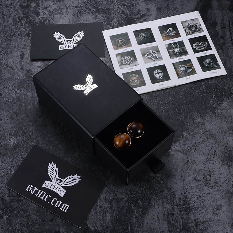 Tiger’s Eye Brass Gemstone Cufflinks