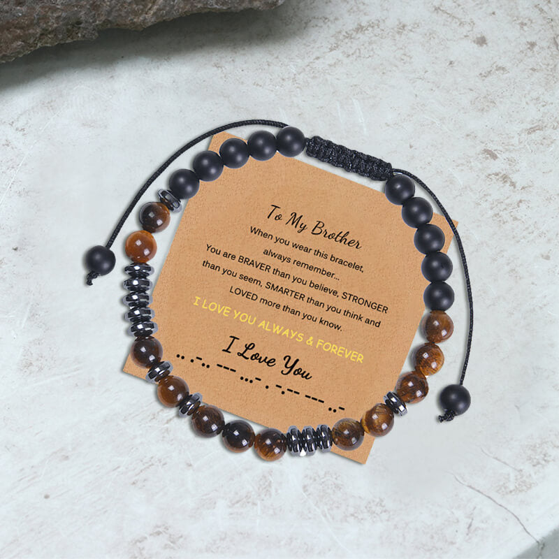 To My Brother - I Love You Morse Code Bracelet | Gthic.com