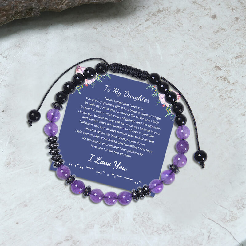 To My Daughter - I Love You Morse Code Bracelet | Gthic.com