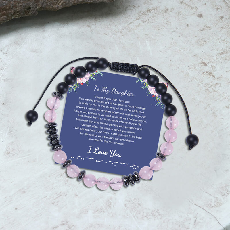 To My Daughter - I Love You Morse Code Bracelet | Gthic.com