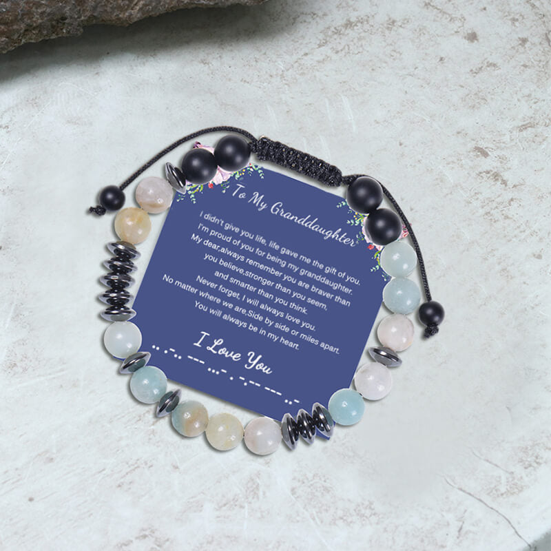 To My Granddaughter - I Love You Morse Code Bracelet | Gthic.com