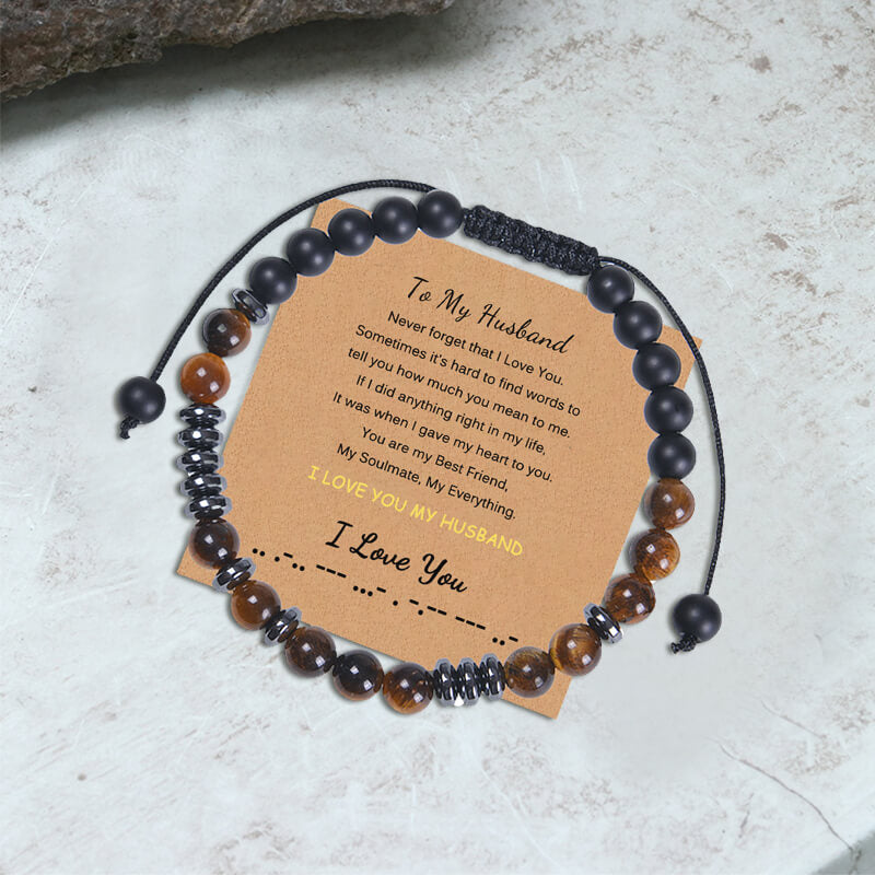 To My Husband - I Love You Morse Code Bracelet | Gthic.com