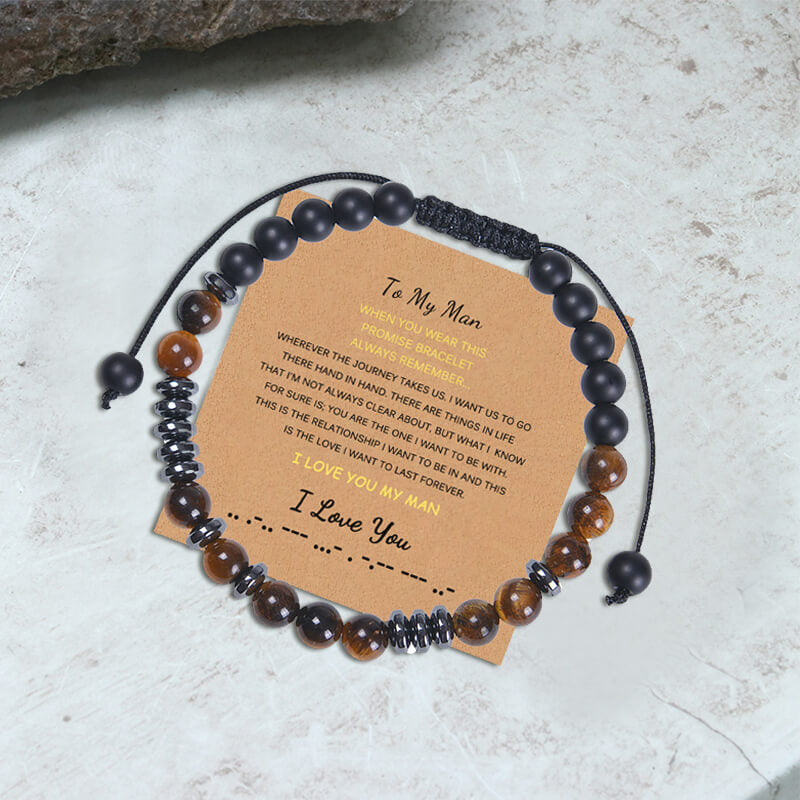 To My Man - I Love You Morse Code Bracelet | Gthic.com