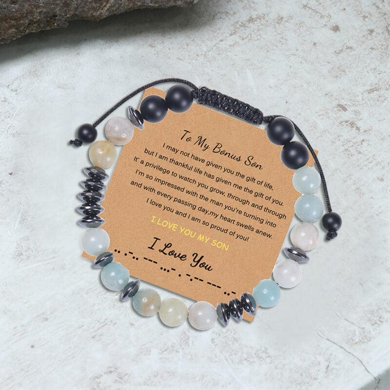 To My Son - I Love You Morse Code Bracelet | Gthic.com