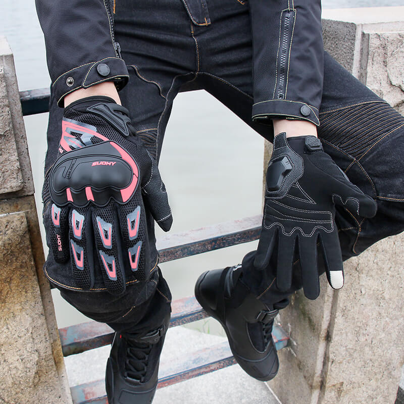 Touch Screen Polyester Motorcycle Riding Gloves | Gthic.com